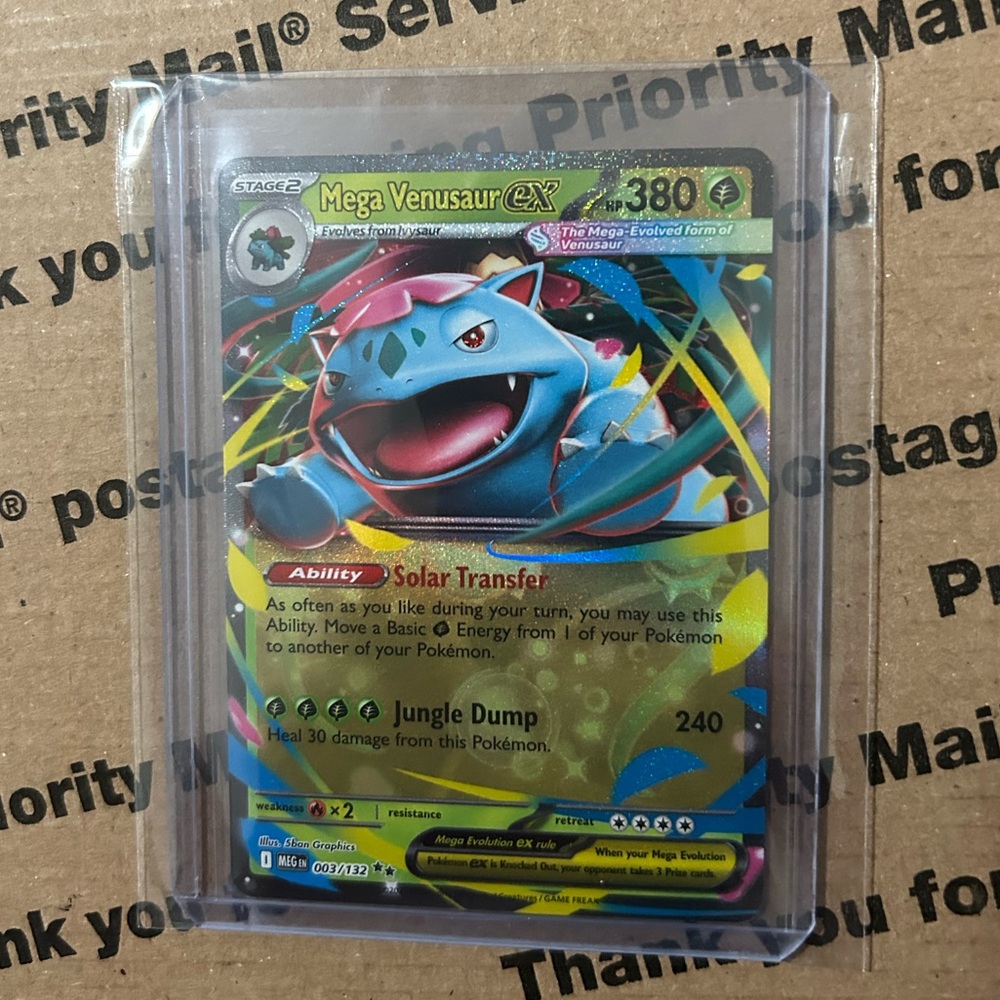 ‘25 Pokemon Mega Venusaur EX Ultra Rare Card 003/132